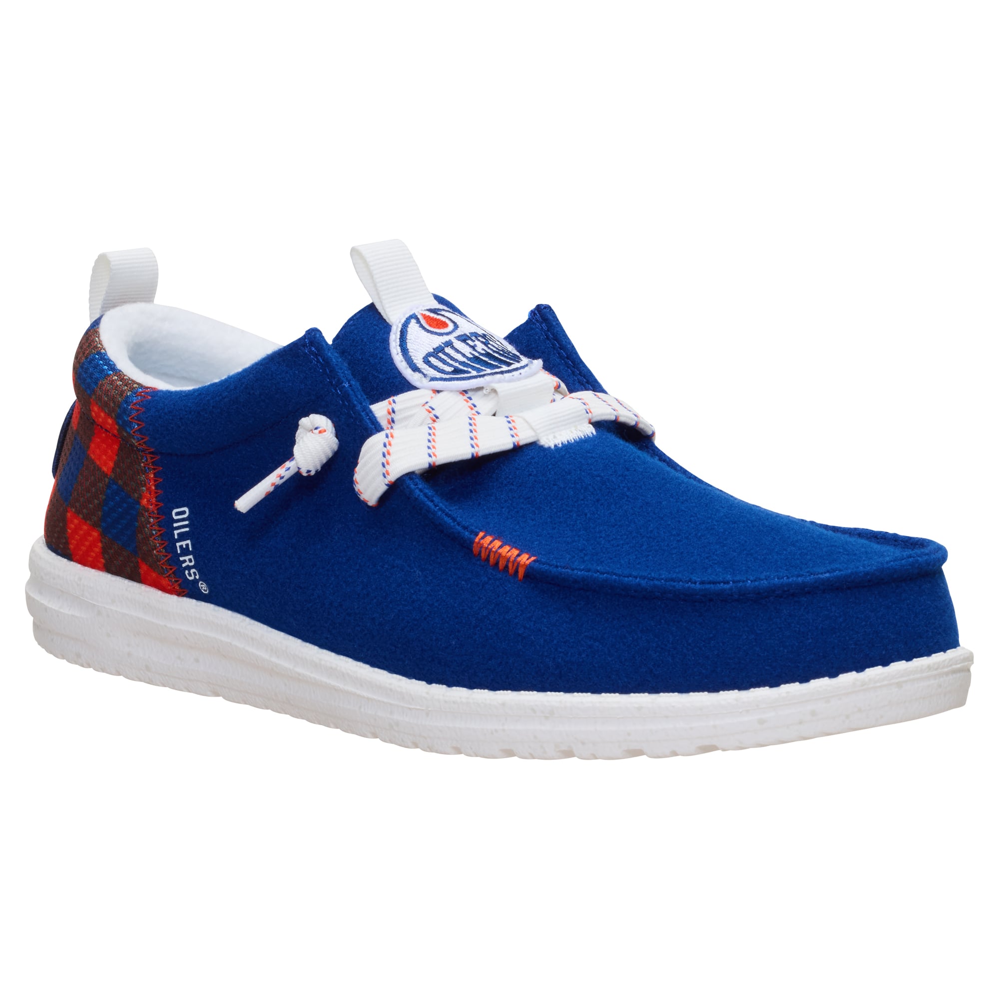 Chaussures décontractées à enfiler pour hommes Hey Dude Blue Edmonton Oilers Wally Funk