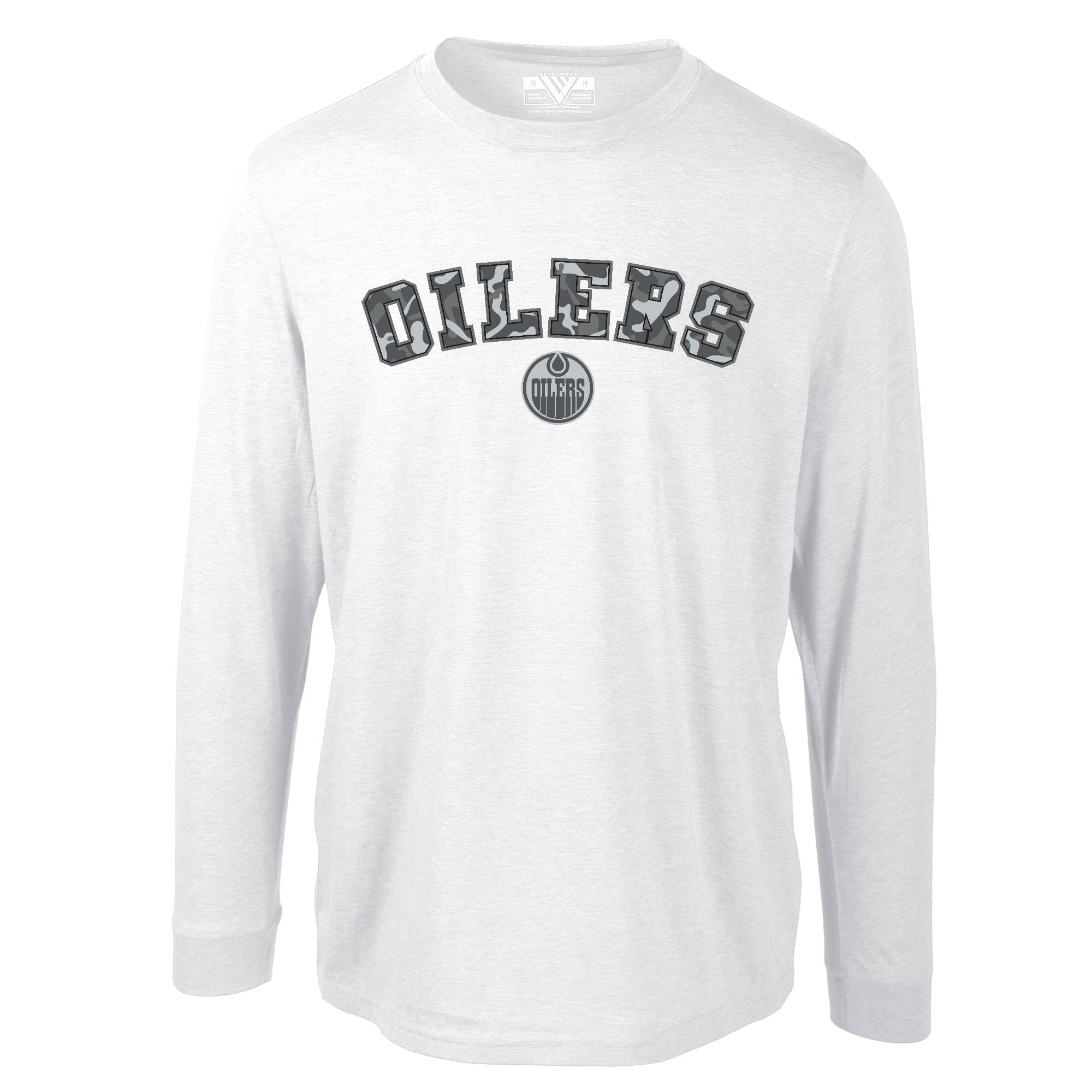 Men's Levelwear Connor McDavid White Edmonton Oilers Oscar Long Sleeve T-Shirt