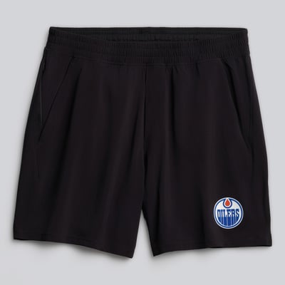Men's Edmonton Oilers lululemon Black Pace Breaker Shorts 7"