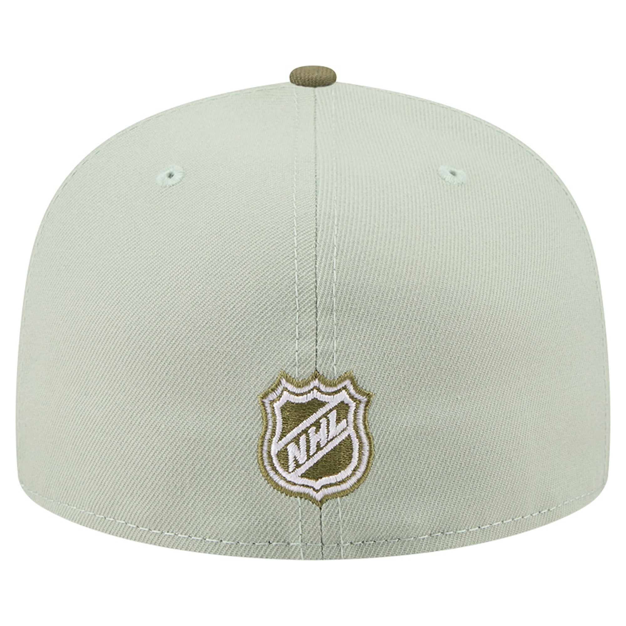 Casquette ajustée New Era Edmonton Oilers 59FIFTY pour homme, vert sauge/olive, coloris olive