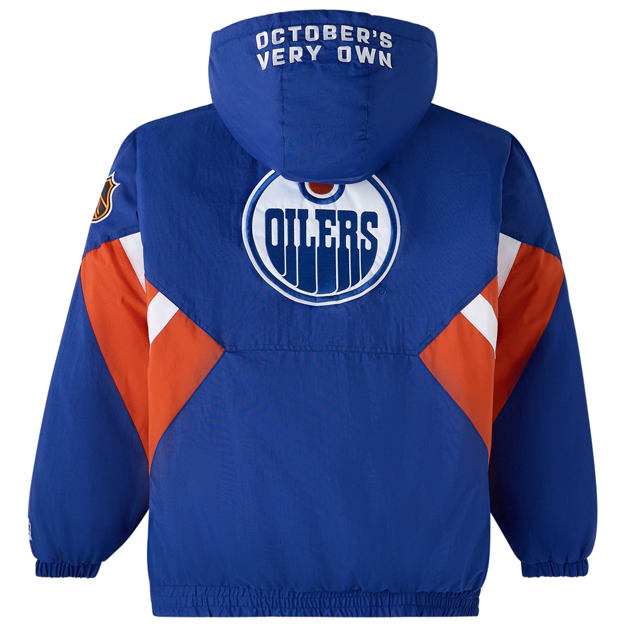 Veste à capuche demi-zip OVO x Starter bleue Edmonton Oilers pour homme