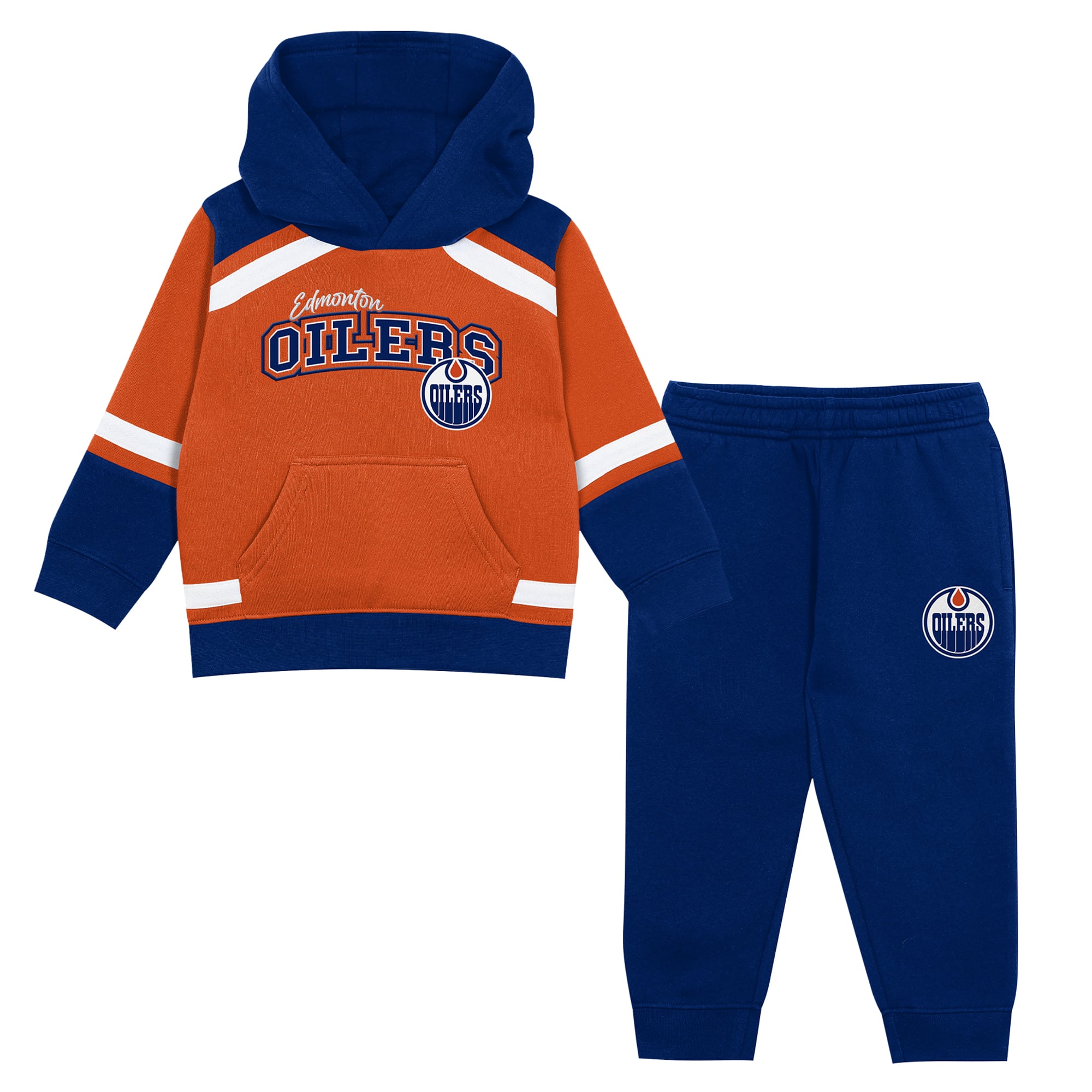 Ensemble sweat à capuche et pantalon Ice Explorer orange/bleu royal Outerstuff pour tout-petits