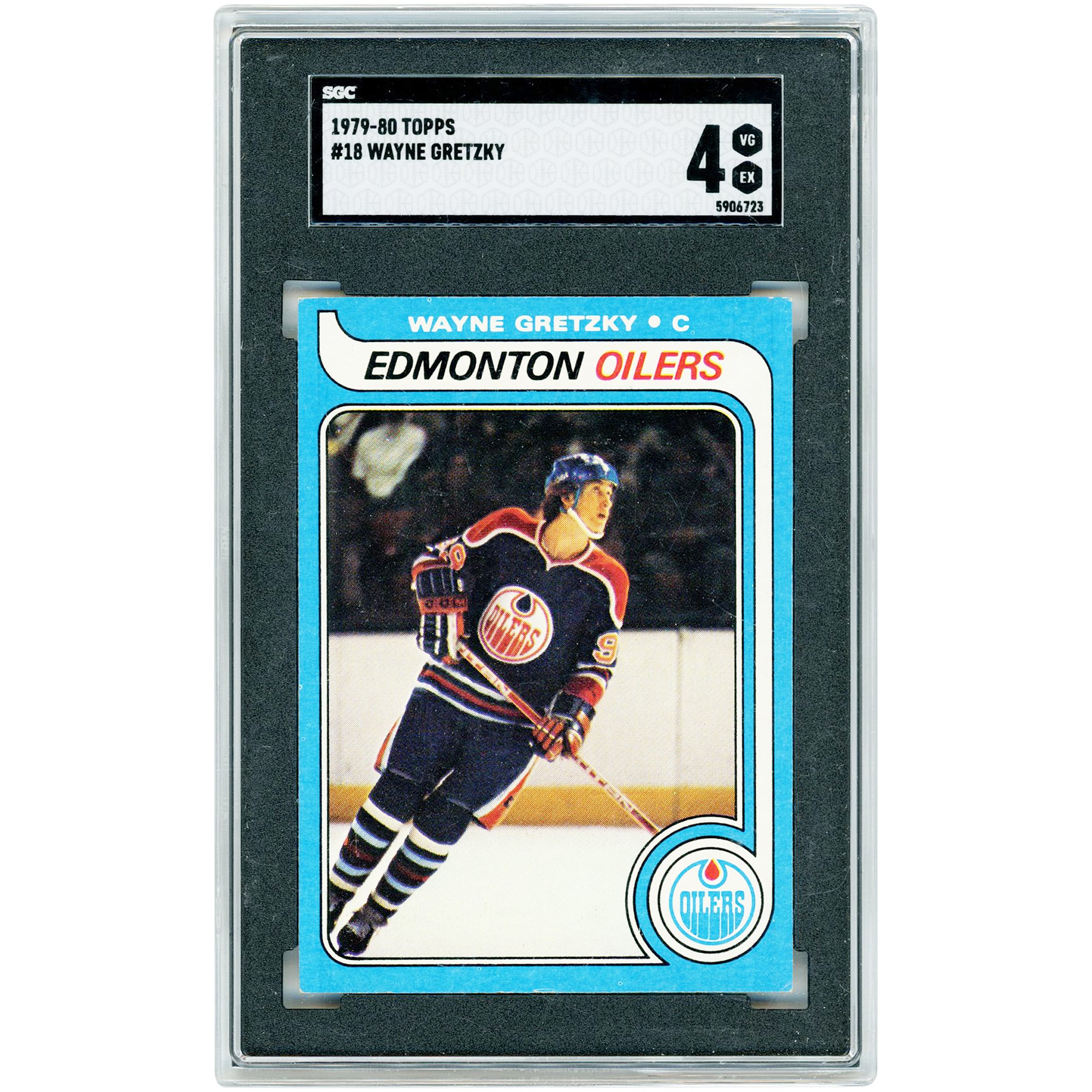 Wayne Gretzky Edmonton Oilers 1979-80 Topps #18 SGC Authenticated Rookie Card