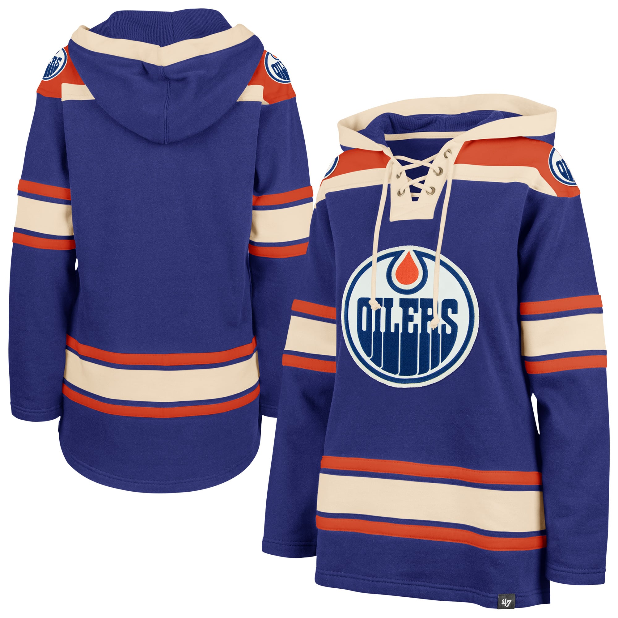 Sweat à capuche lacets supérieur pour femme '47 Royal Edmonton Oilers