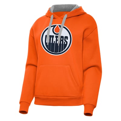 Edmonton Oilers Antigua Women's Victory Pullover Hoodie - Orange