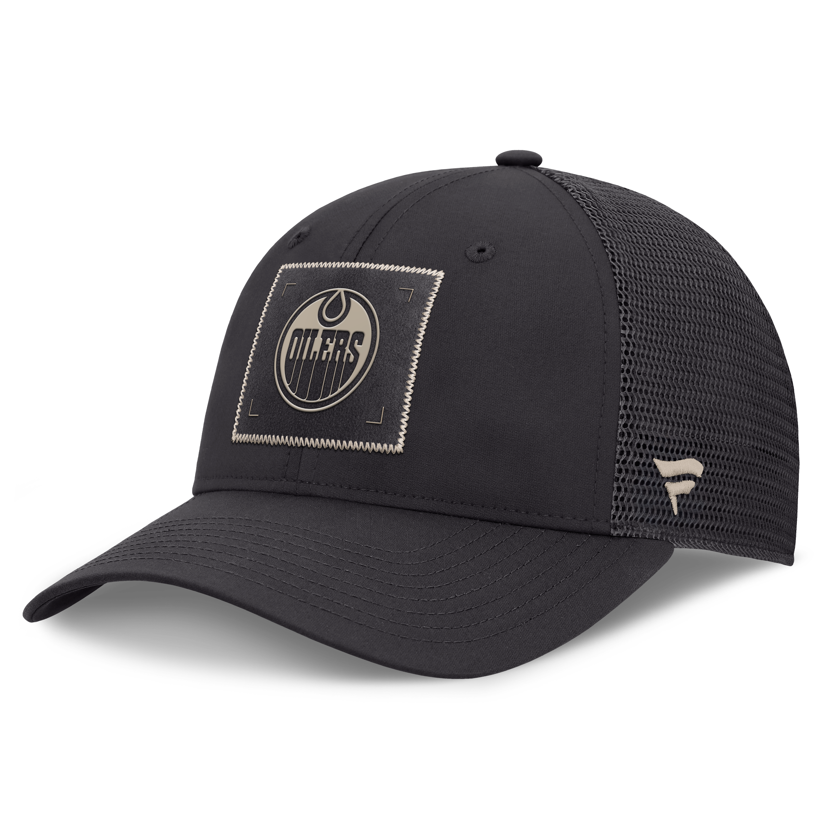 Women's Fanatics Charcoal Edmonton Oilers Authentic Pro Road Structured Meshback Hat