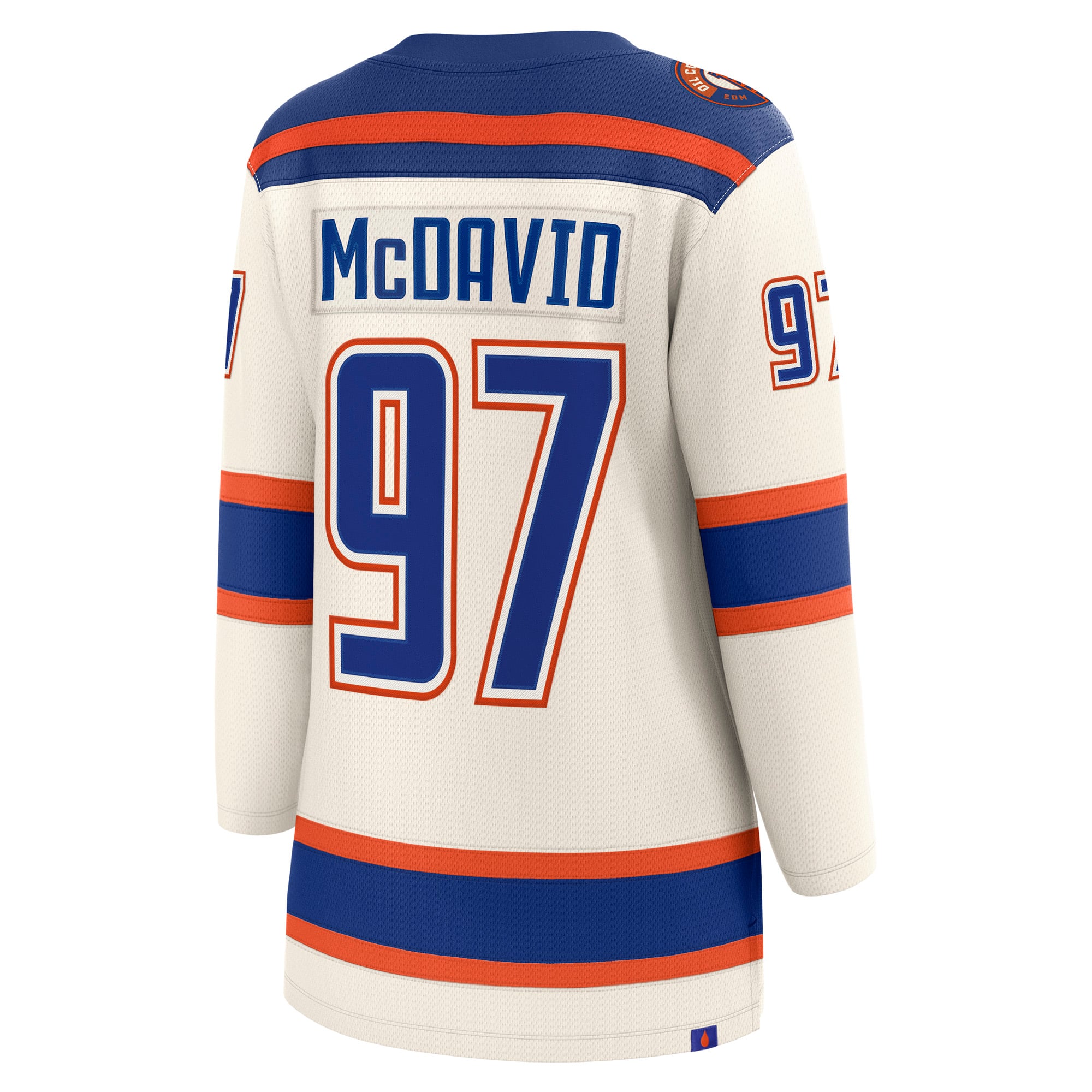Maillot alternatif Connor McDavid beige clair des Oilers d'Edmonton pour femmes Fanatics