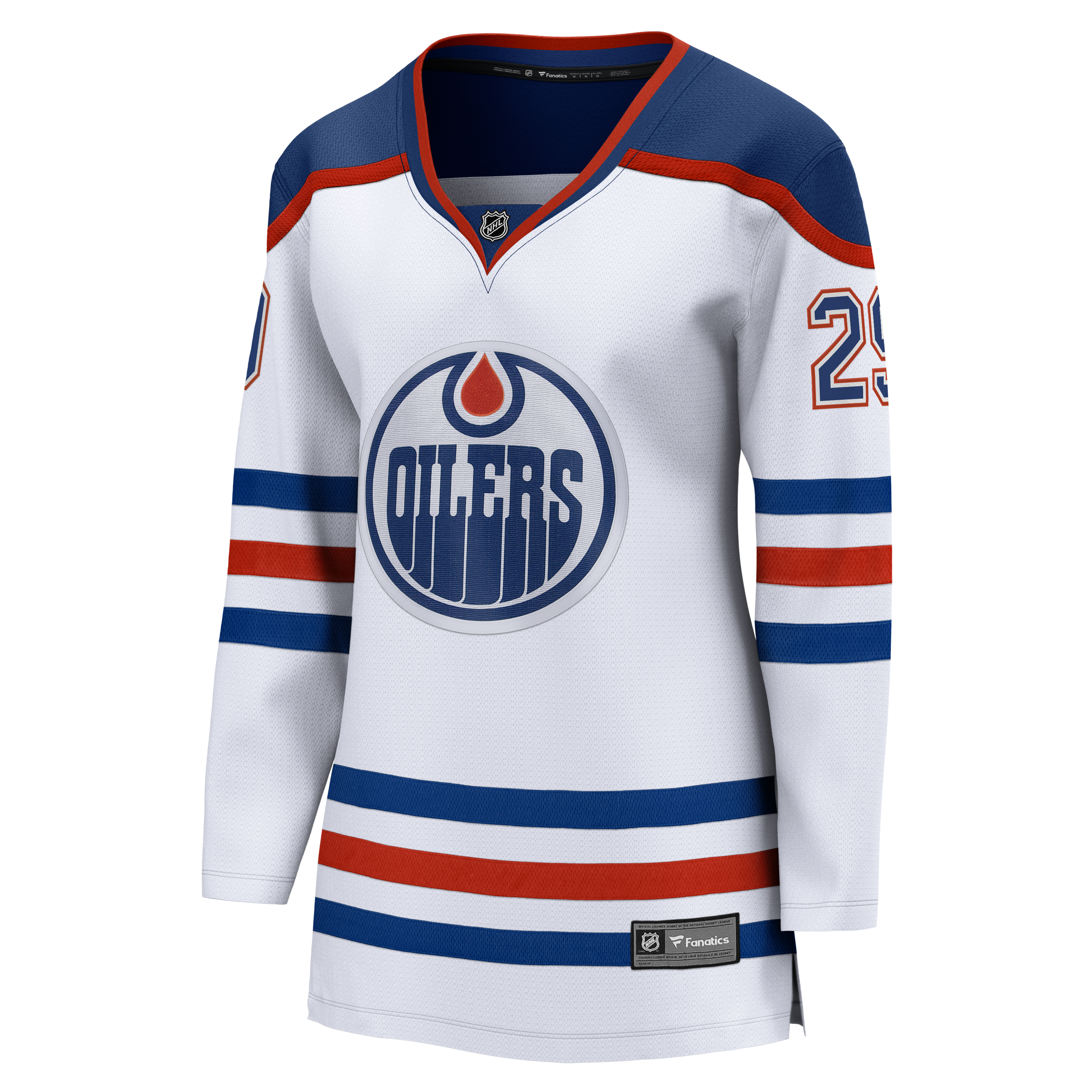 Maillot Breakaway blanc de Leon Draisaitl des Oilers d'Edmonton pour femmes (Fanatics)