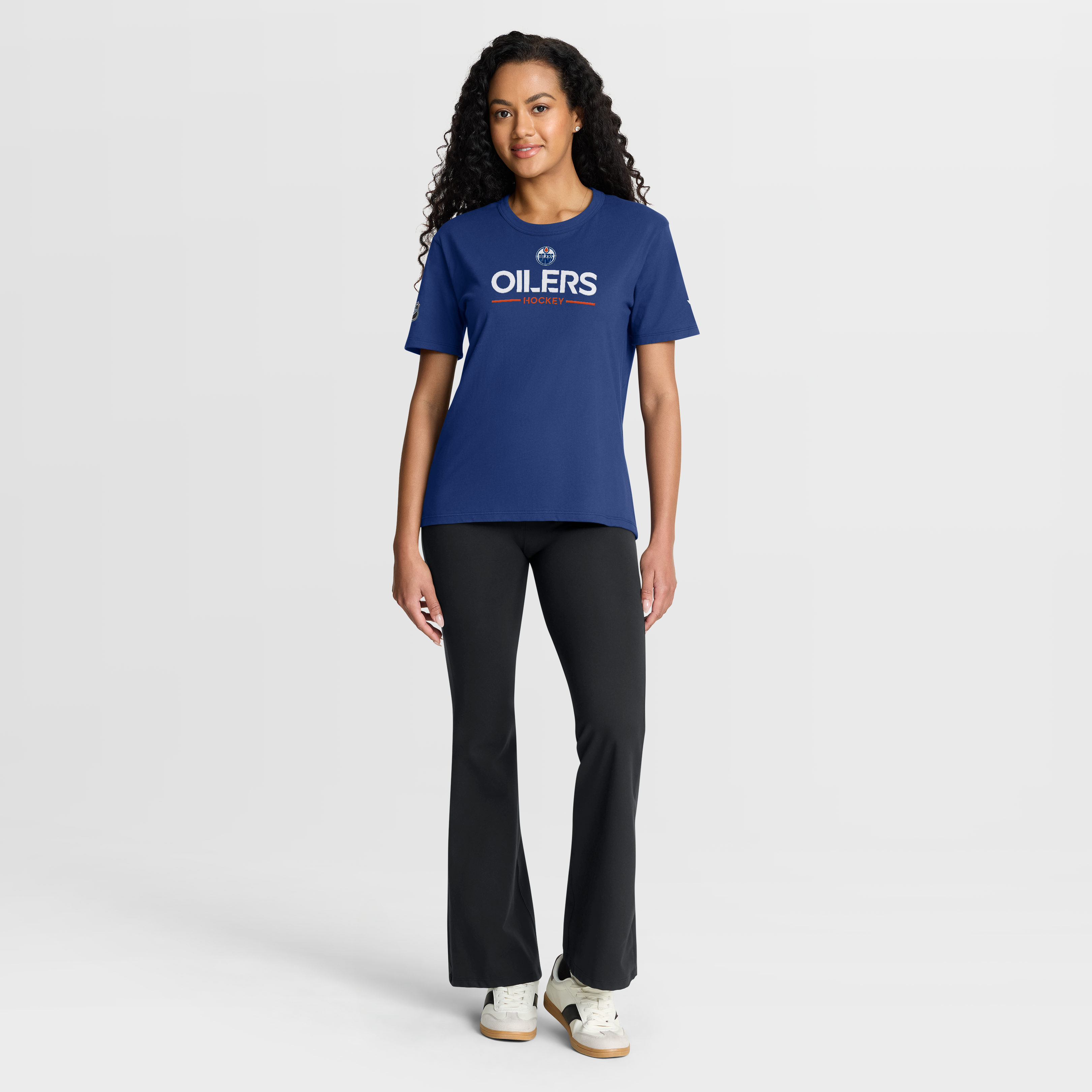 T-shirt authentique Pro Primary Fanatics Royal des Oilers d'Edmonton pour femmes