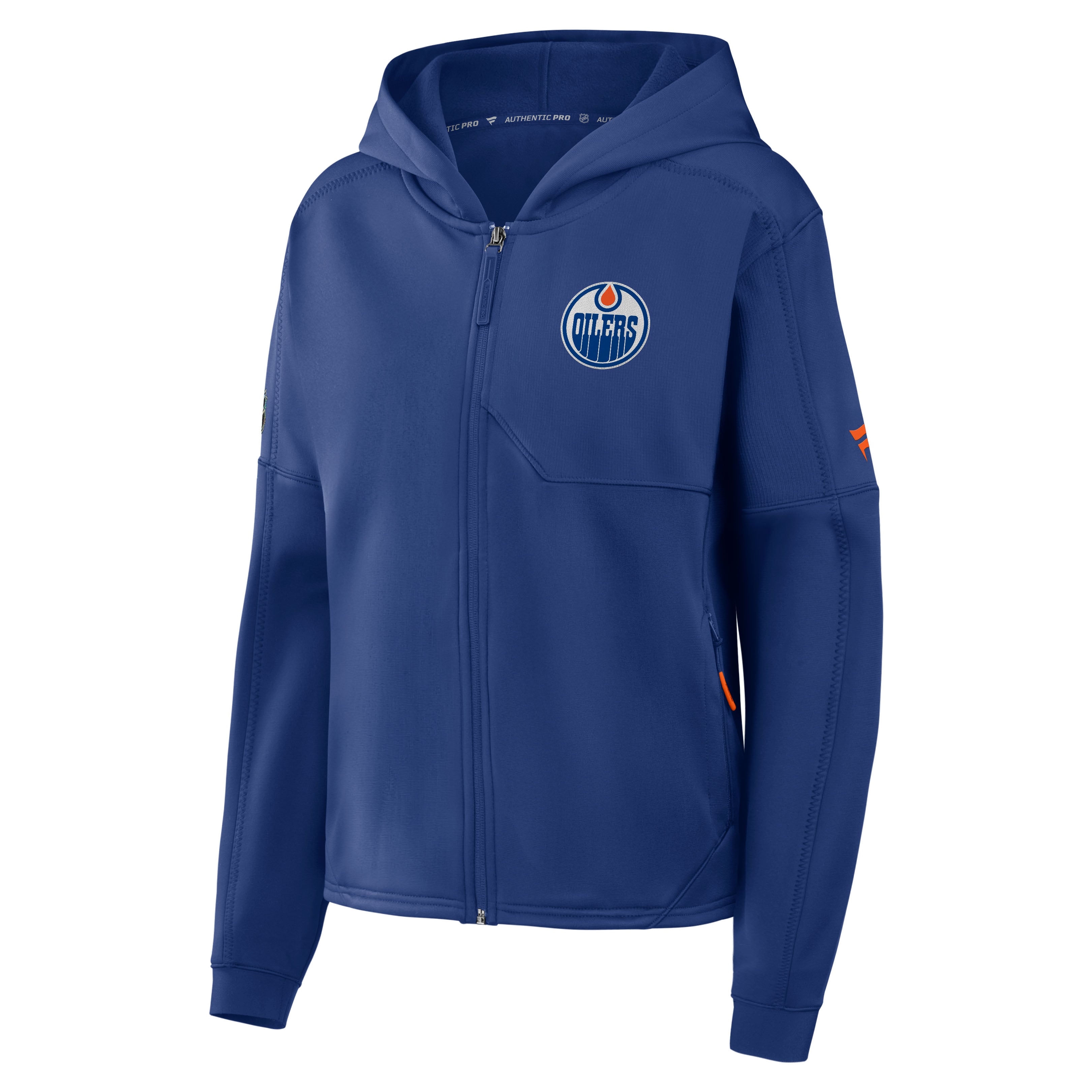 Women's Fanatics Royal Edmonton Oilers Authentic Pro Rink Full-Zip Hoodie