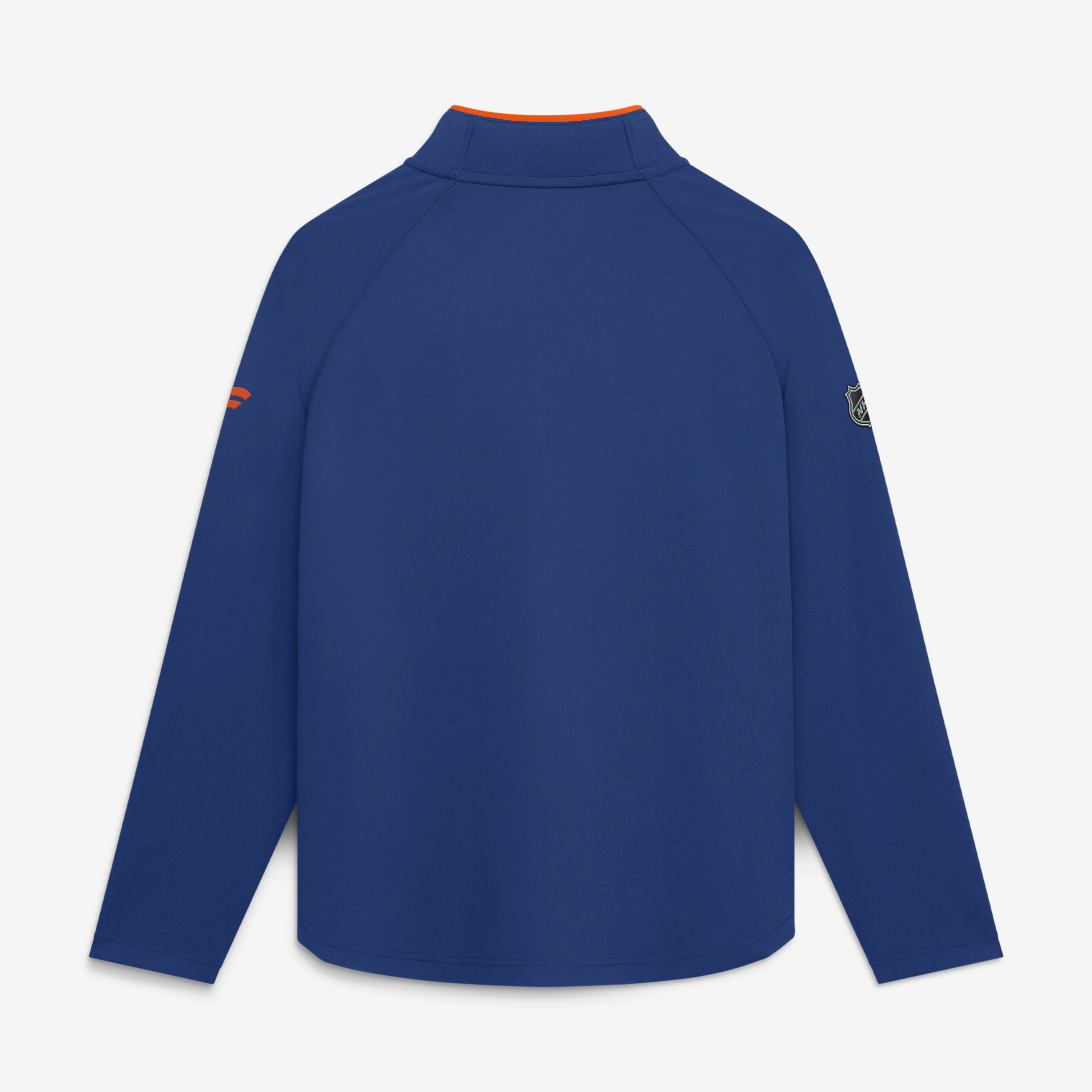 Pull-over léger à col zippé Fanatics Royal Edmonton Oilers Authentic Pro Rink pour femme