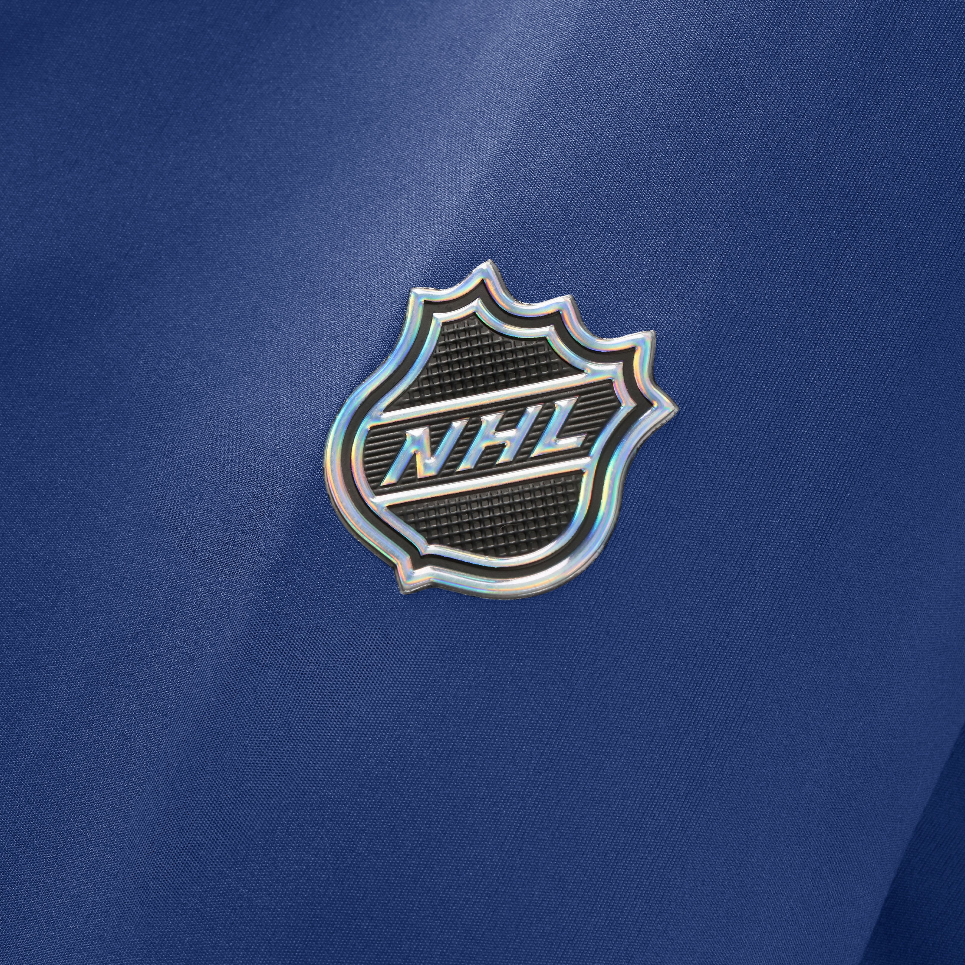 Pull-over léger à col zippé Fanatics Royal Edmonton Oilers Authentic Pro Rink pour femme