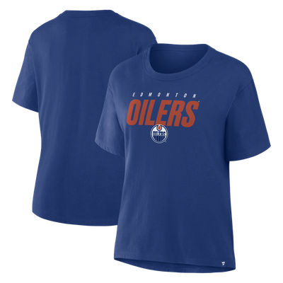 Edmonton Oilers Fanatics Women's Fundamentals Legacy T-Shirt - Royal