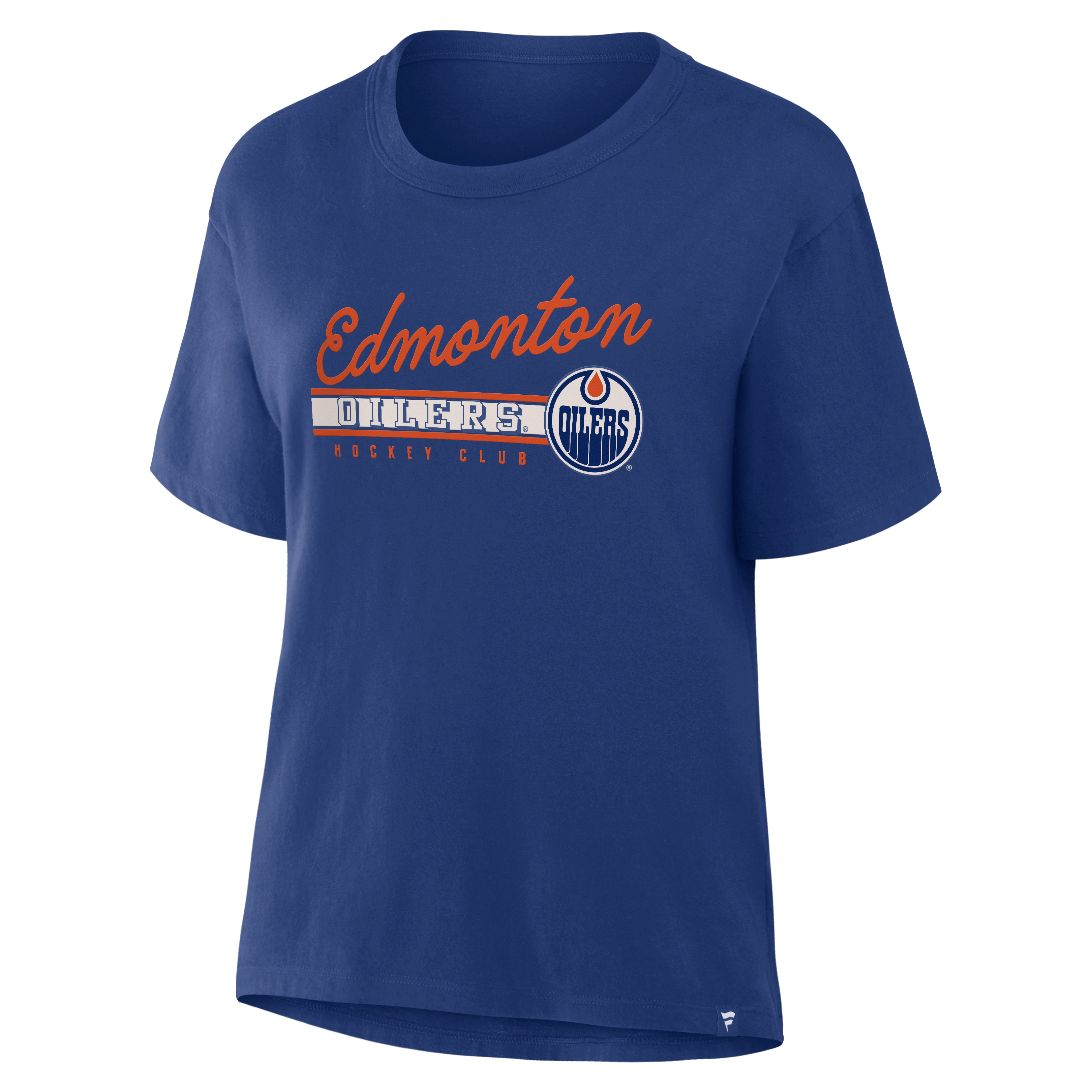 Women's Fanatics Royal Edmonton Oilers Hometown Premium Legacy T-Shirt
