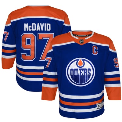Connor McDavid Royal Home des Oilers d'Edmonton pour jeunes - Maillot Premier Player