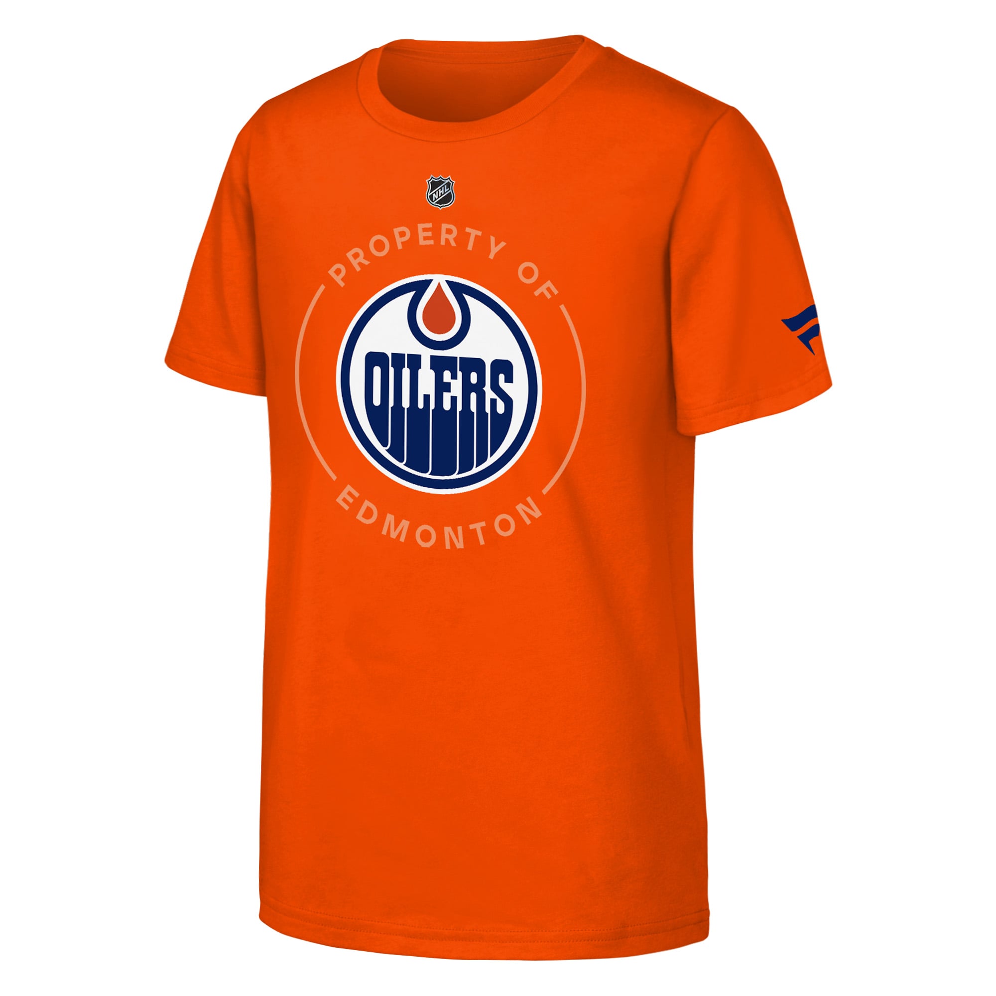 T-shirt authentique Youth Fanatics Royal Edmonton Oilers Pro Property Of