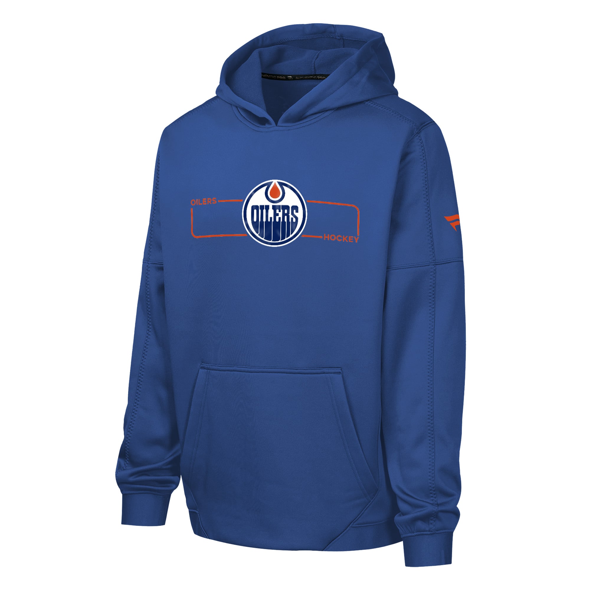 Sweat à capuche authentique en polaire Pro des Royal Edmonton Oilers de Fanatics pour jeunes