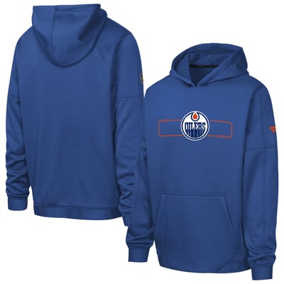 Youth Edmonton Oilers  Fanatics Royal Authentic Pro Fleece Pullover Hoodie
