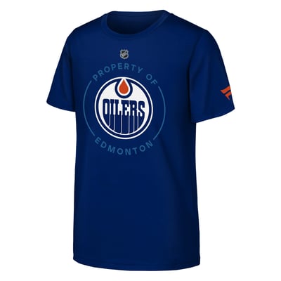 Youth Edmonton Oilers  Fanatics Royal Authentic Pro Property Of T-Shirt