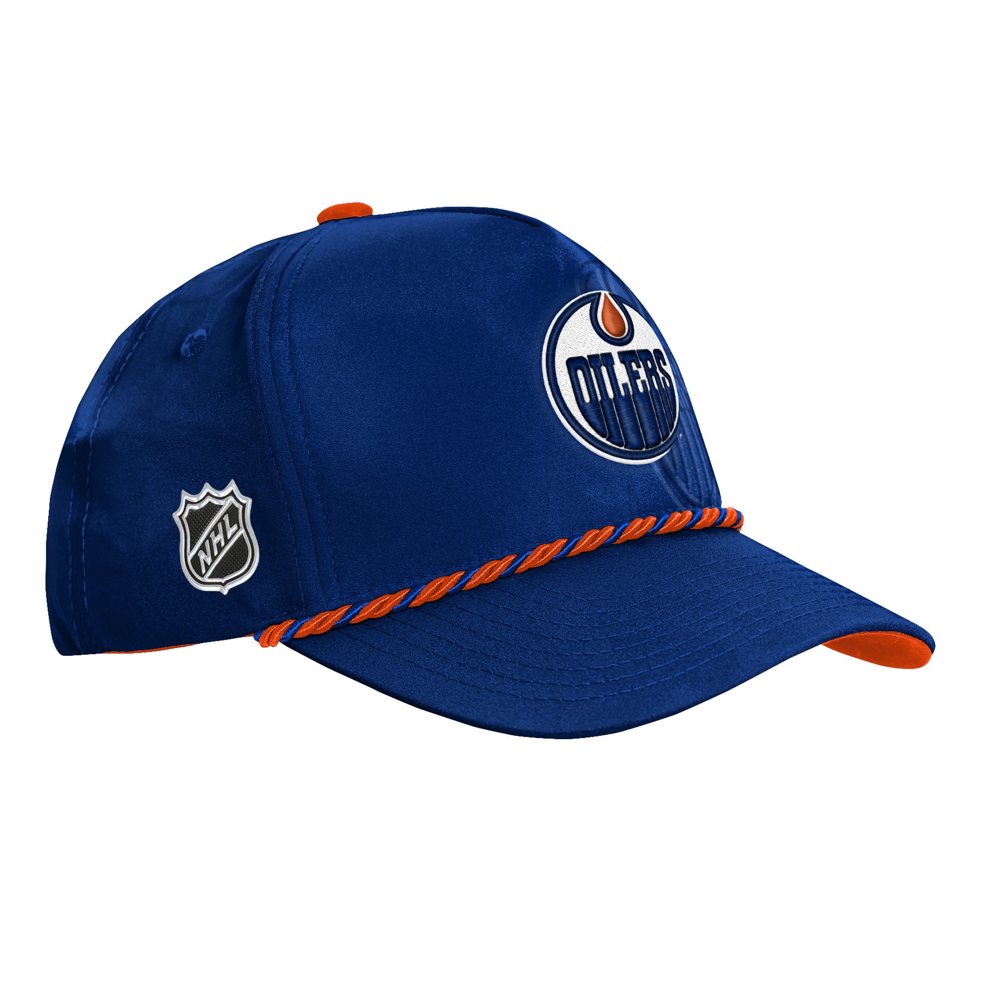 Casquette snapback authentique Pro des Royal Edmonton Oilers de Fanatics pour jeunes