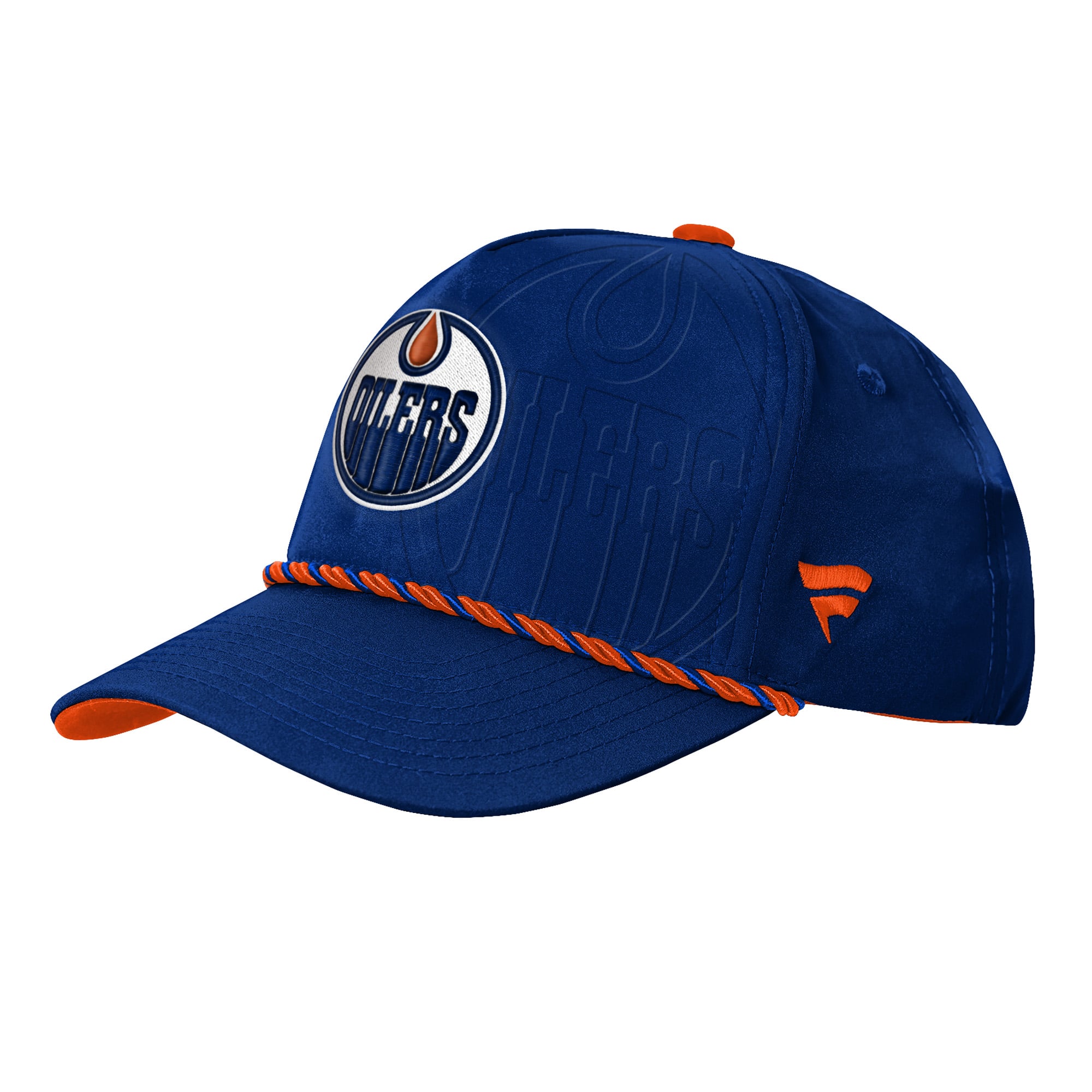 Casquette snapback authentique Pro des Royal Edmonton Oilers de Fanatics pour jeunes
