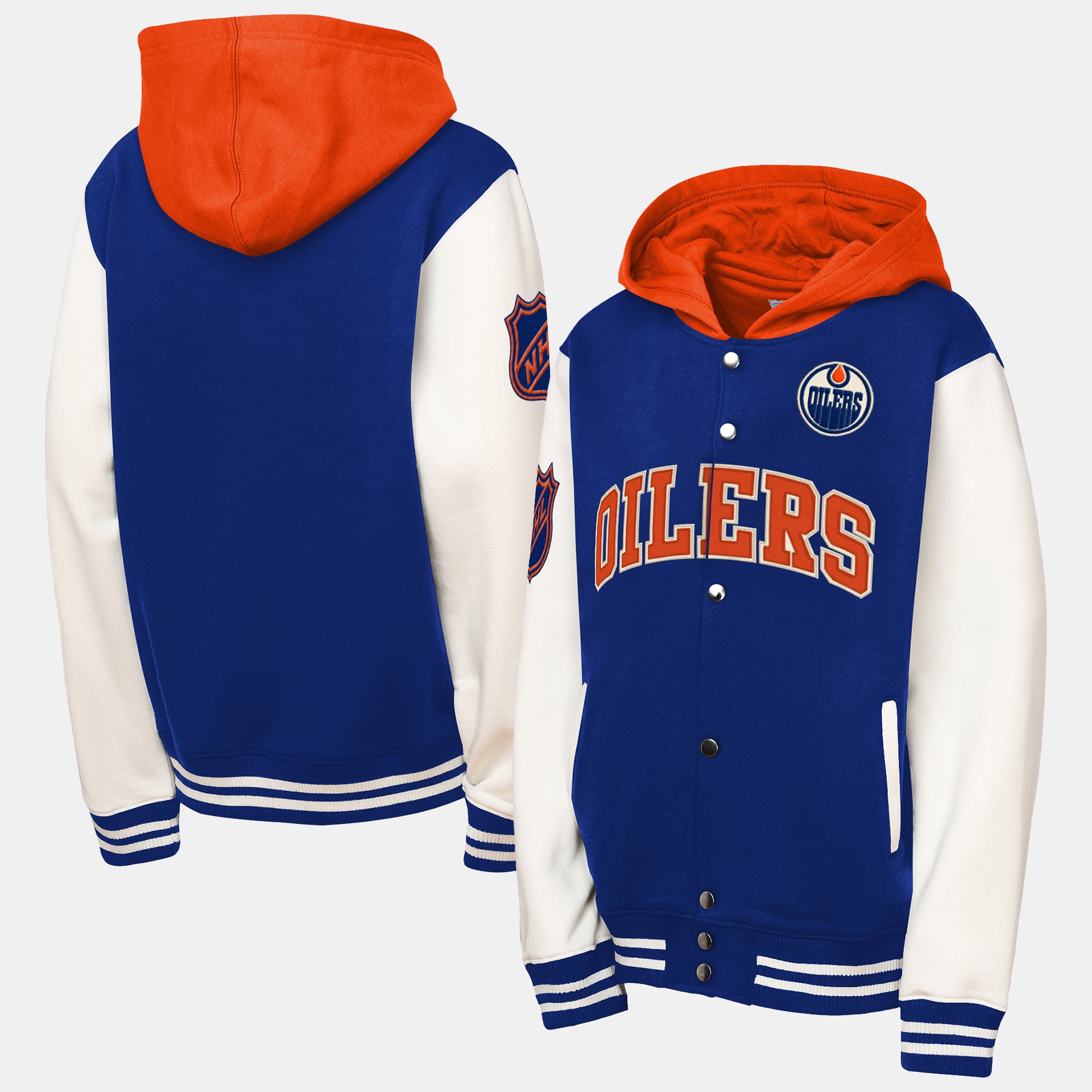 Veste polaire Mitchell & Ness Courtside pour jeunes des Royal Edmonton Oilers