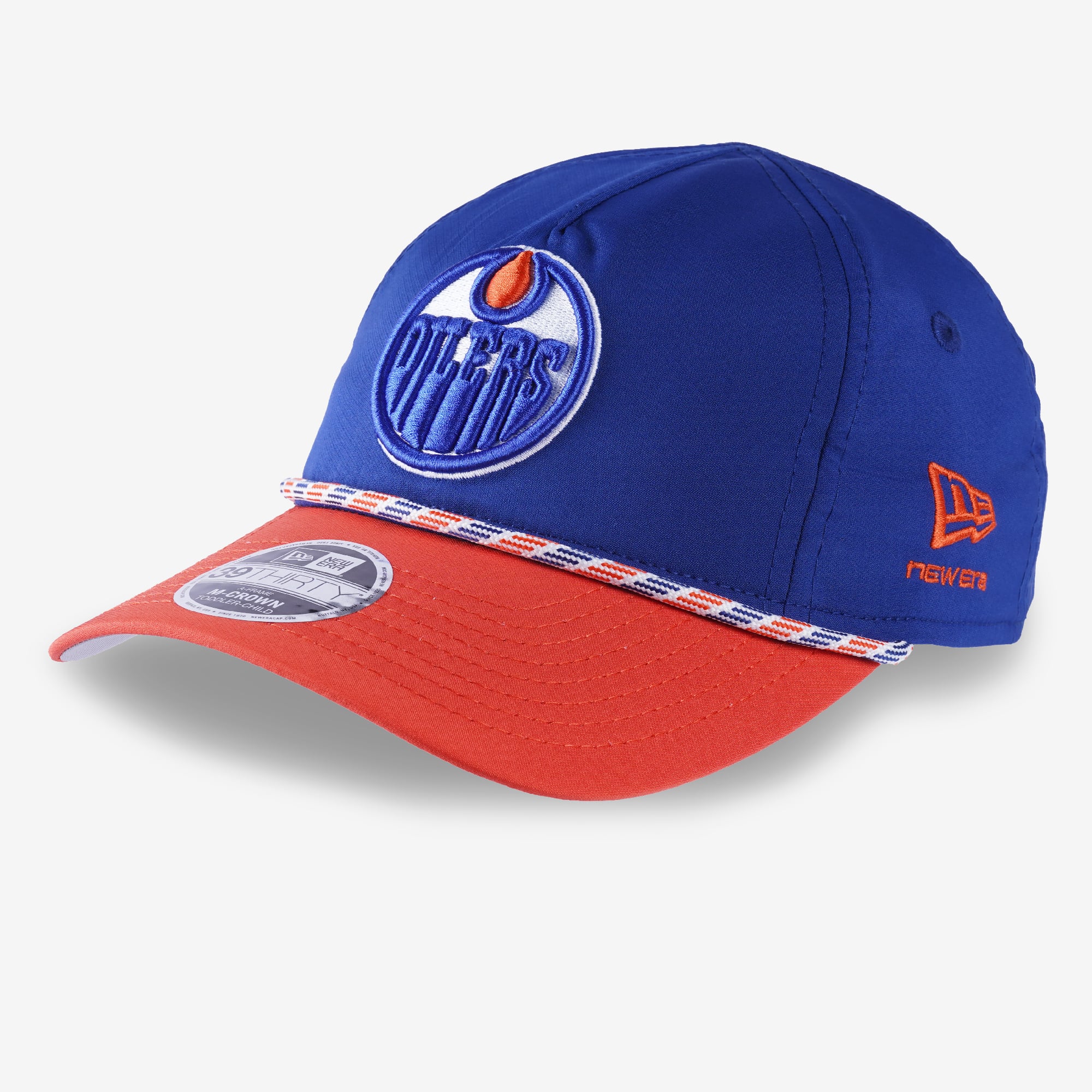 Casquette New Era Royal Edmonton Oilers A-Frame Rope 39THIRTY Flex pour jeunes