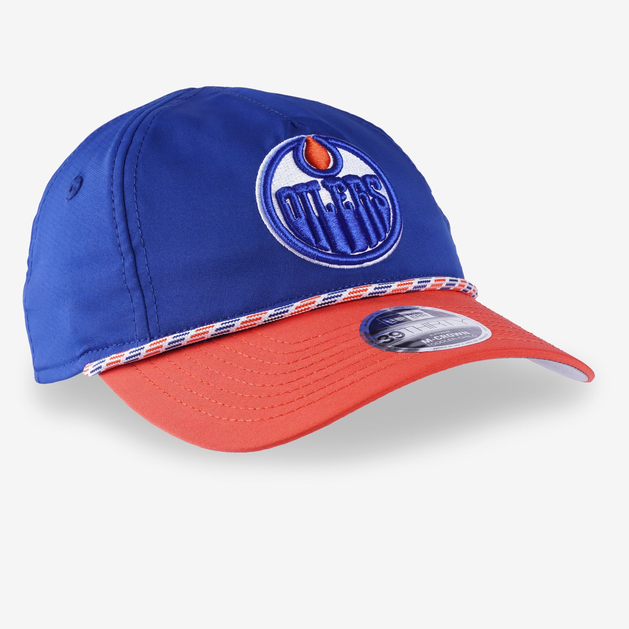 Casquette New Era Royal Edmonton Oilers A-Frame Rope 39THIRTY Flex pour jeunes