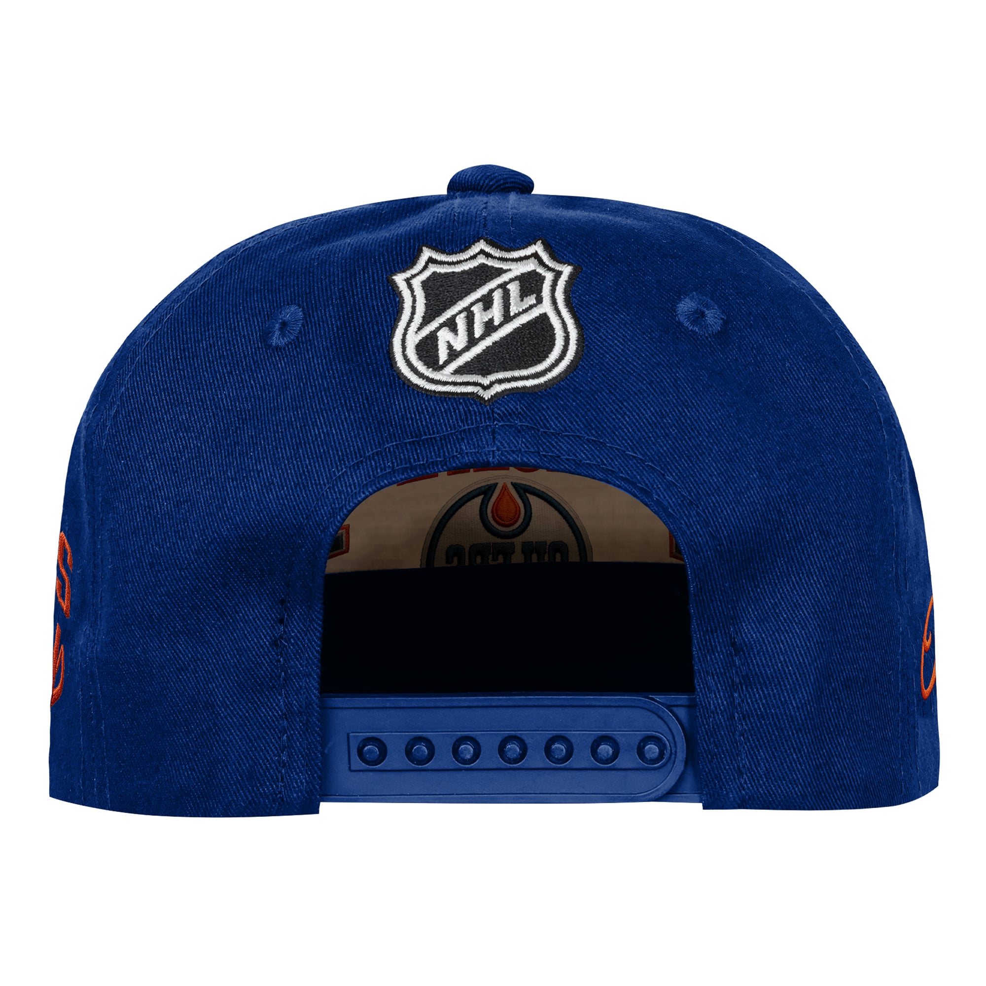 Casquette à pression Outerstuff Arch naturelle/royale pour jeunes des Oilers d'Edmonton
