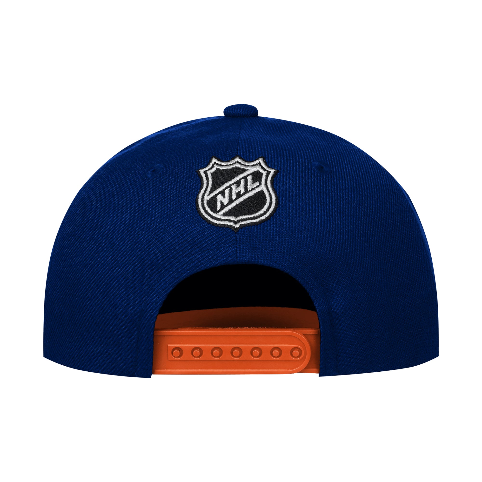Casquette ajustable Edmonton Oilers bleu marine/orange pour jeunes de la marque Outerstuff