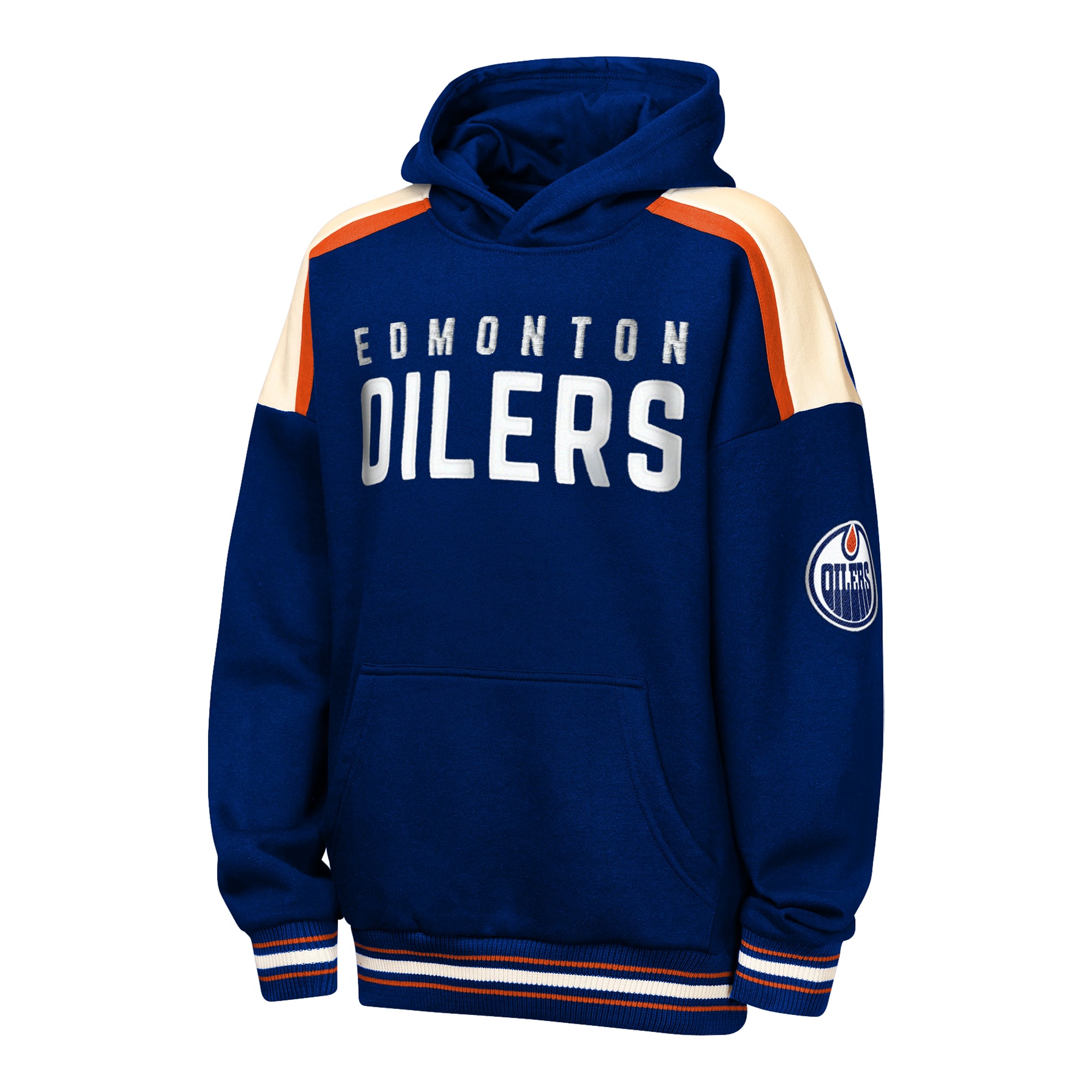 Sweat à capuche surdimensionné en polaire Youth Outerstuff Royal Edmonton Oilers Camaraderie