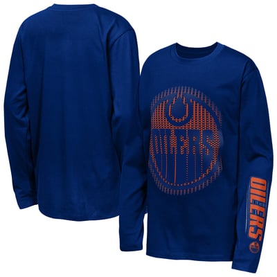 Youth Edmonton Oilers  Outerstuff Royal Regroup & Reset Long Sleeve T-Shirt