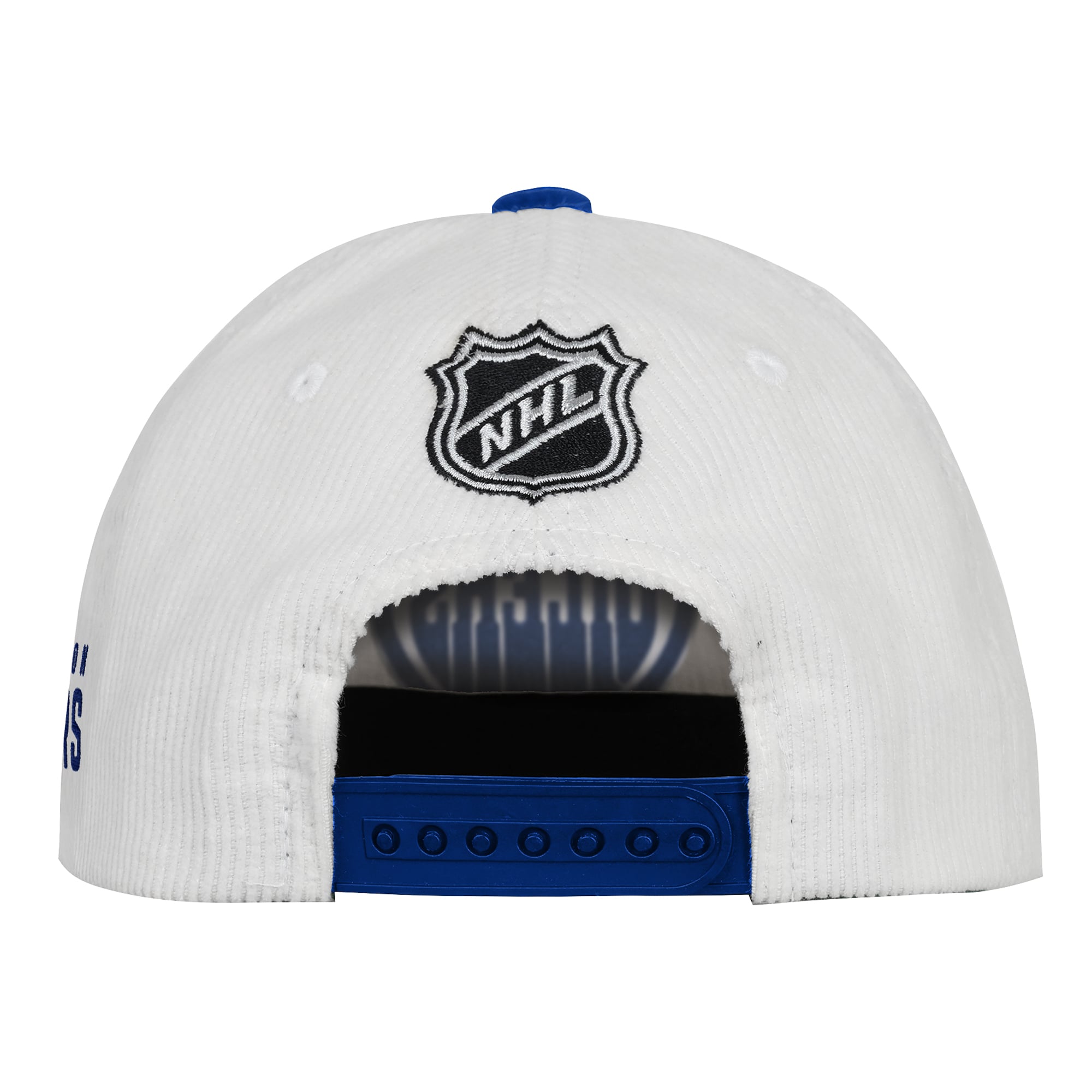 Casquette plate blanche Edmonton Oilers pour jeunes Outerstuff