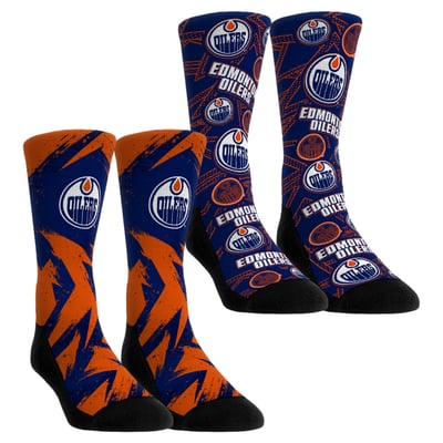  Edmonton Oilers Rock Em Youth Game Day Two-Pack Crew Socks - Blue