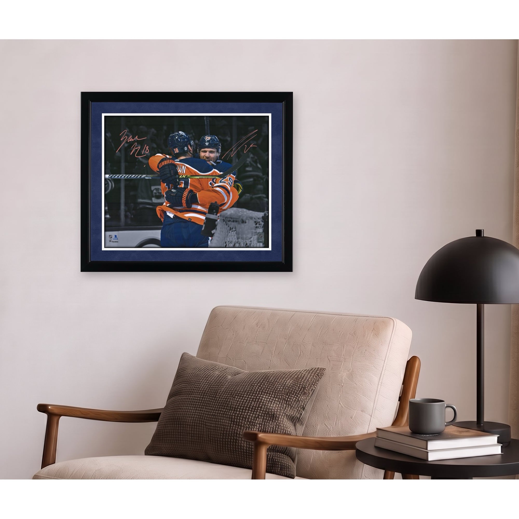 Zach Hyman & Leon Draisaitl Edmonton Oilers Multi-Signed 16" x 20" Photograph - Signed in Orange