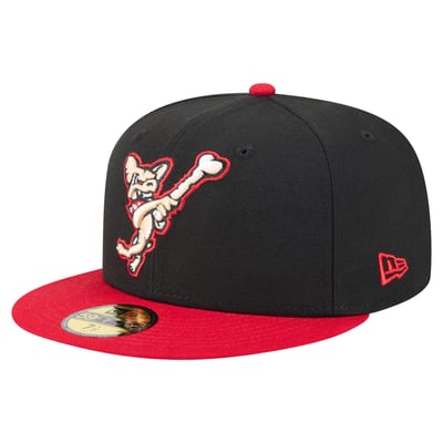 Representative product-family photo: El Paso Chihuahuas New Era Authentic Collection 59FIFTY Fitted Hat - Black/Red. Pictured option and availability are unverified.