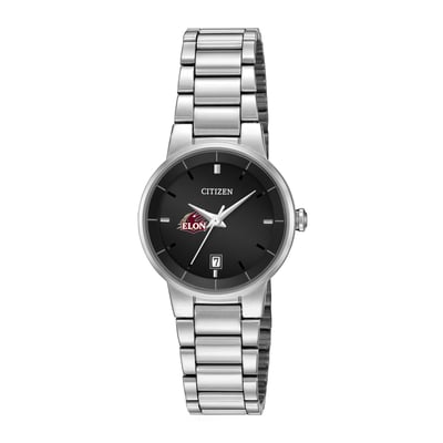 Elon Phoenix Citizen Watch Women's Black Dial Stainless Steel Watch - Silver