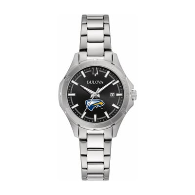 Emory Eagles Bulova Women's Stainless Steel Classic Sport Watch - Black