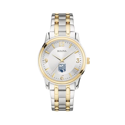 Endicott College Bulova Classic Two-Tone Round Watch - Silver