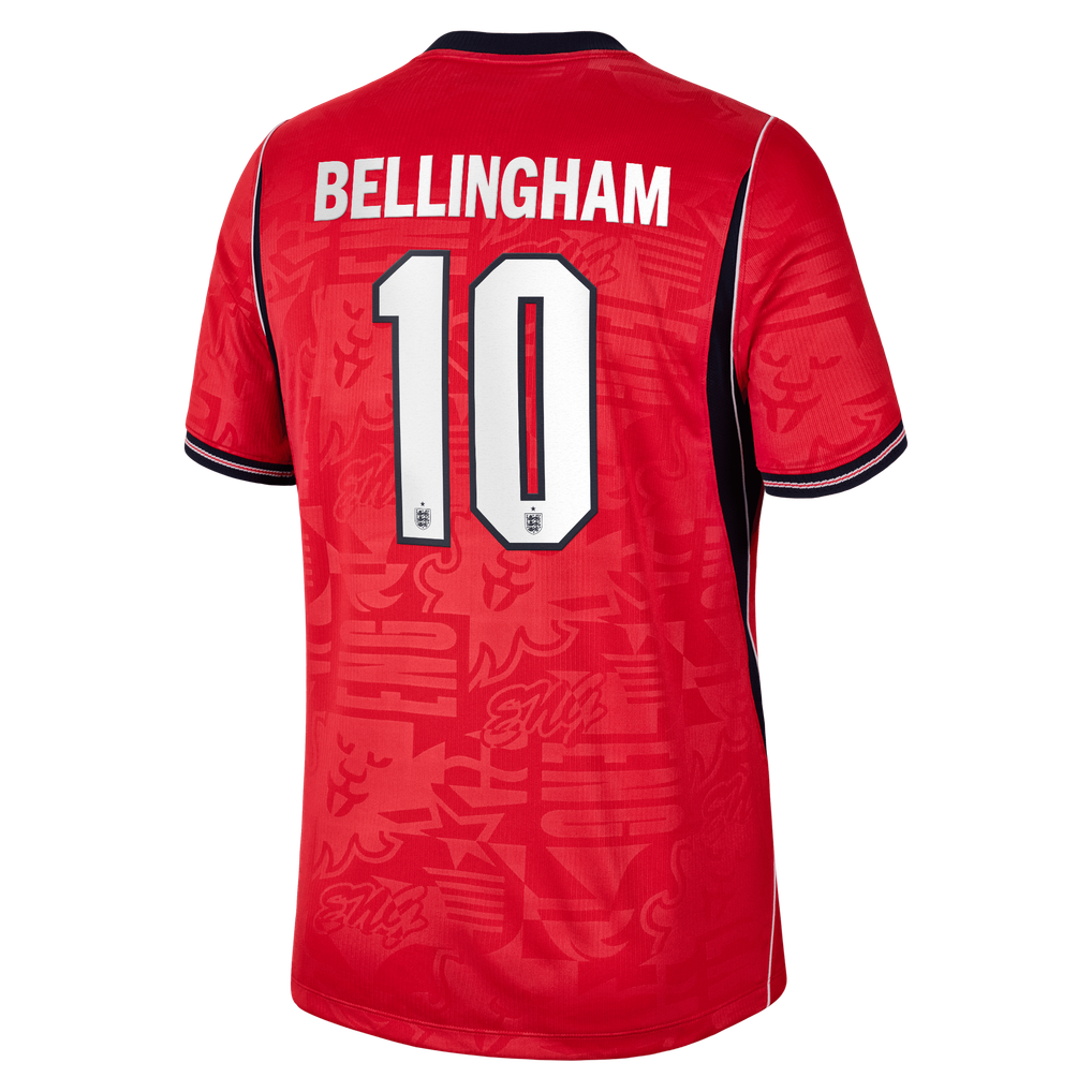 England Nike Away Stadium Shirt 2026 with Bellingham 10 printing