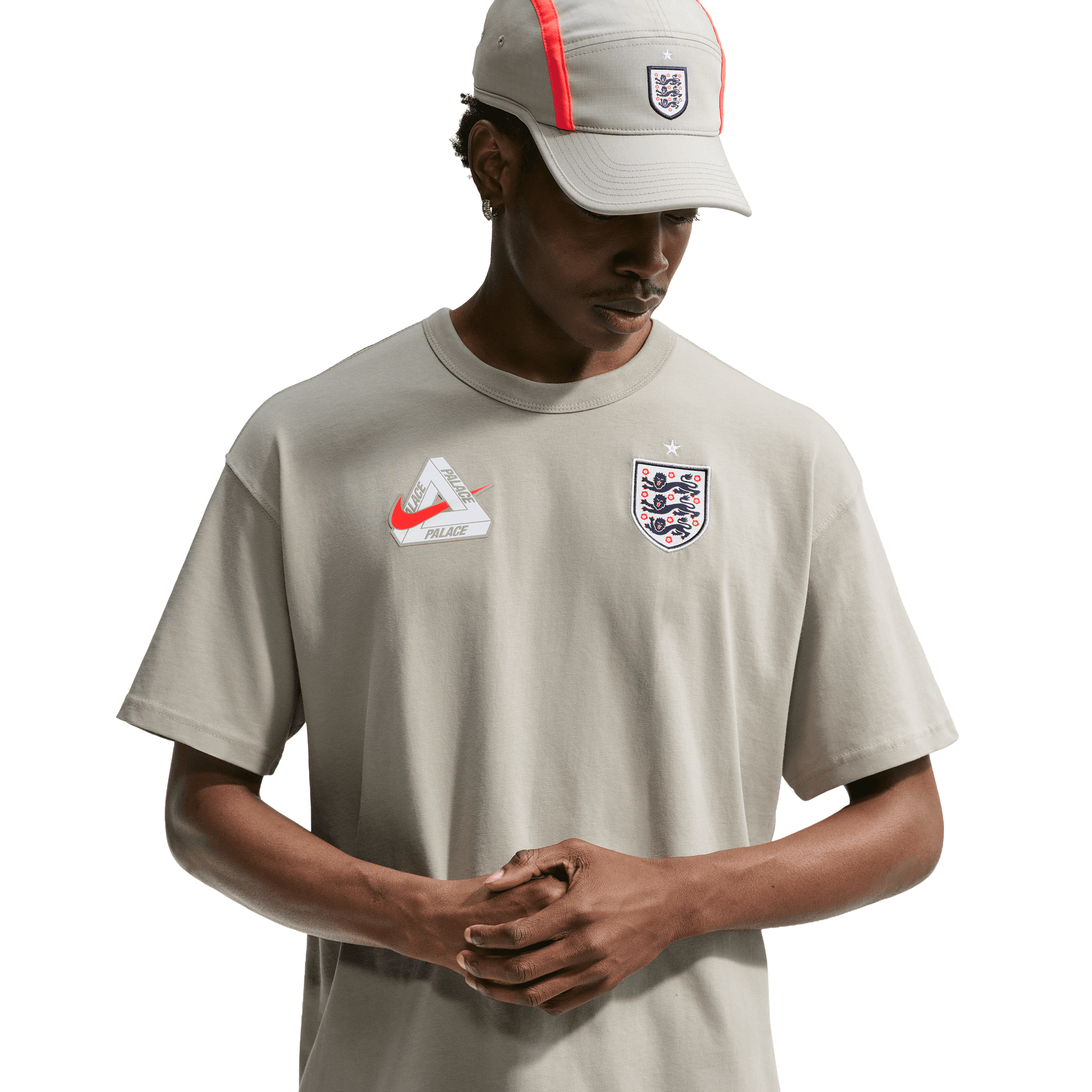 England Nike x Palace Premium T-Shirt - Pewter Grey