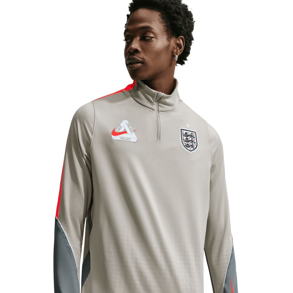 England Nike x Palace Strike Training Drill Top - Pewter Grey
