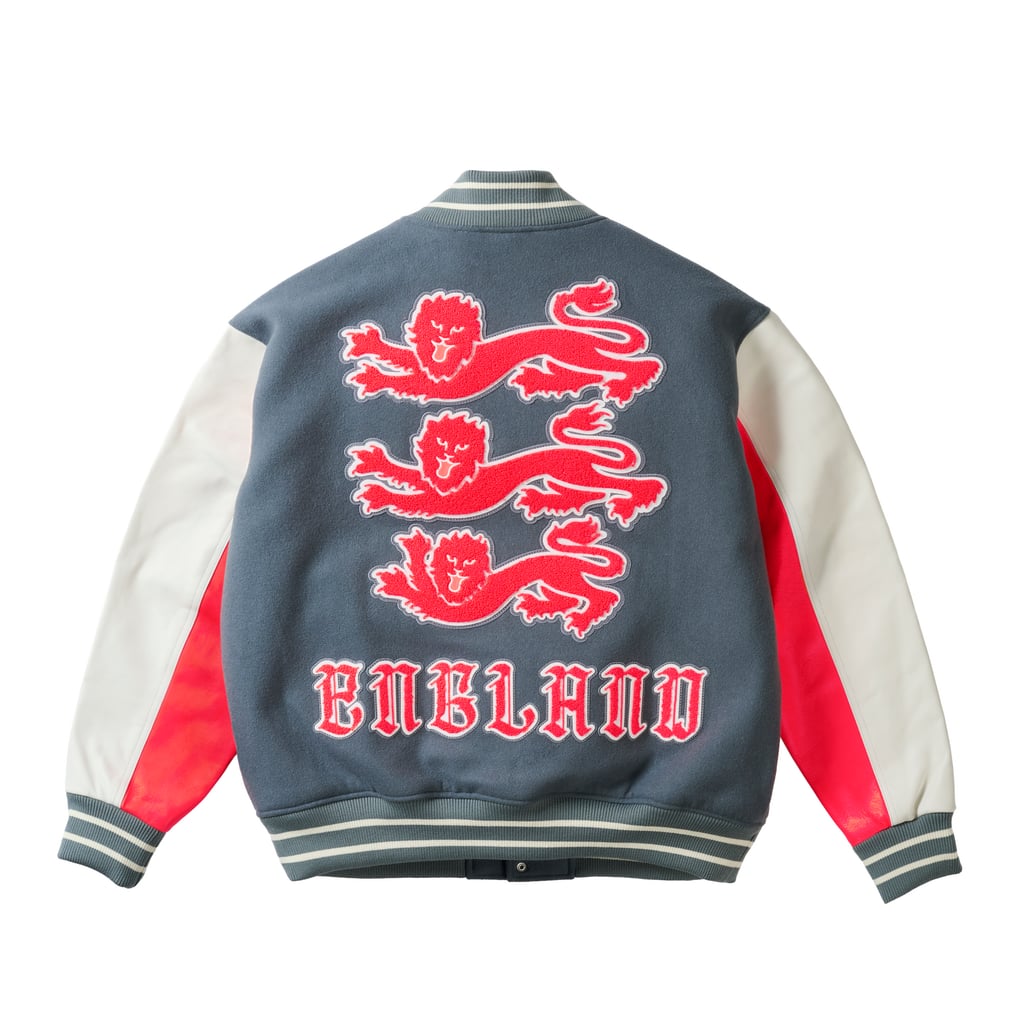 England Nike x Palace Varsity Jacket - Cool Grey