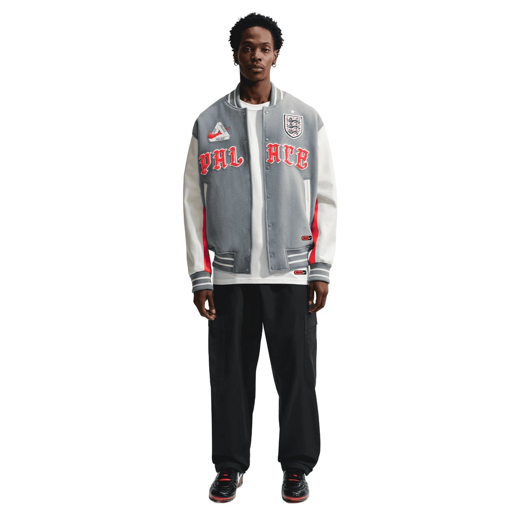 England Nike x Palace Varsity Jacket - Cool Grey