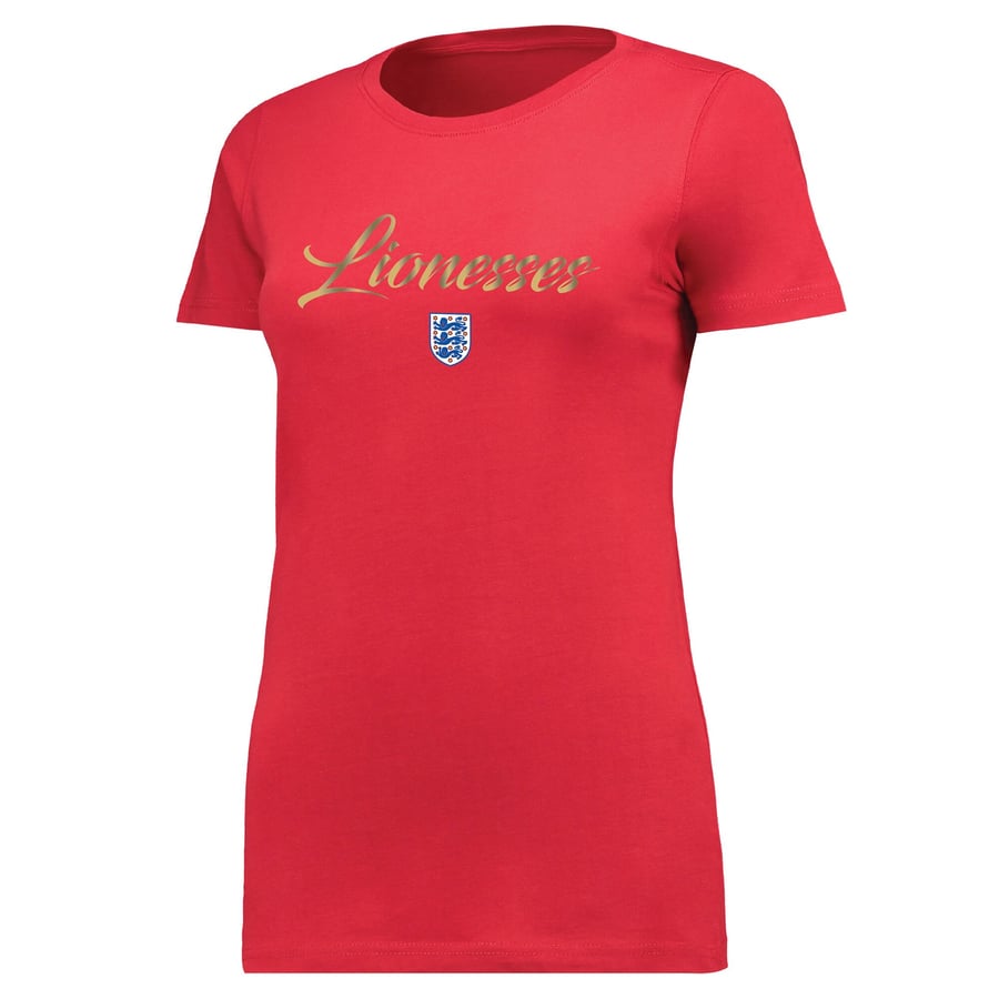 England Script Lionesses T-Shirt - Red - Kids