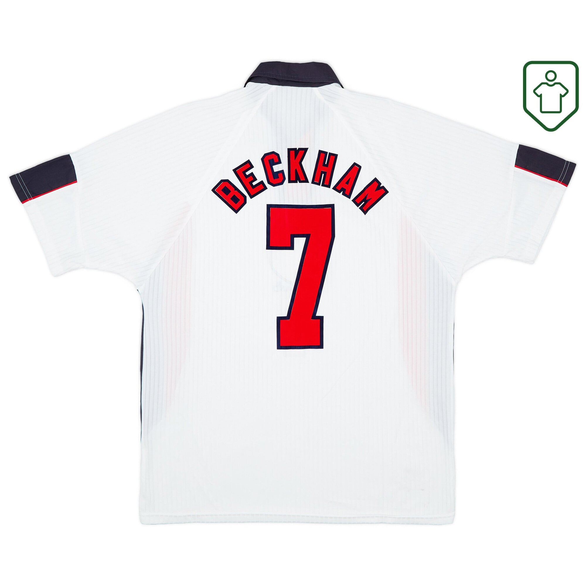 England Umbro Home Shirt Beckham #7 1997-99 - Excellent - 8/10