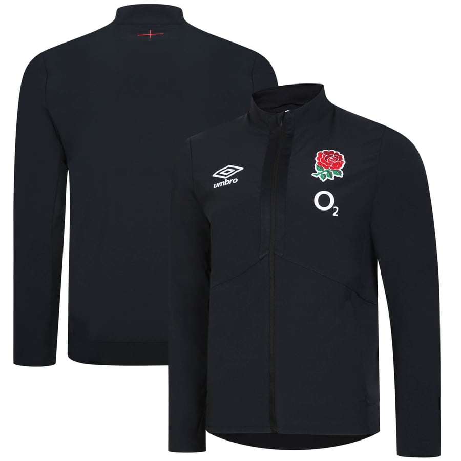 Red Roses Antham England Rugby Alternate Anthem Jacket - Black