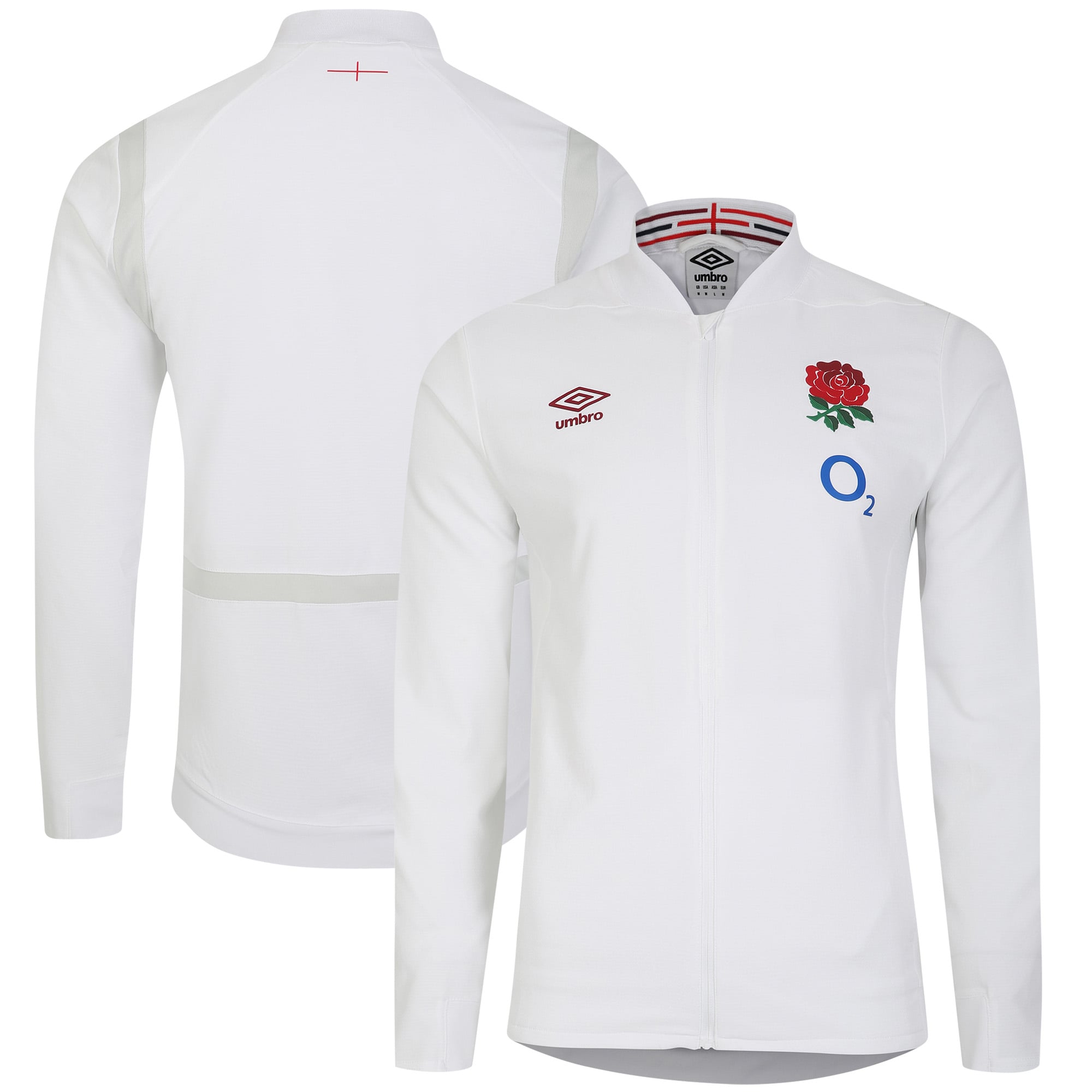 Red Roses Antham England Rugby Anthem Jacket - White - Mens