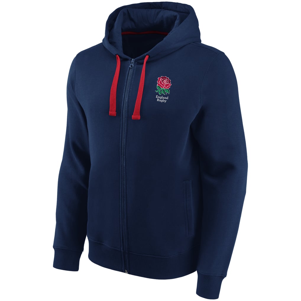 England Rugby Essentials Full Zip Hoodie - Navy