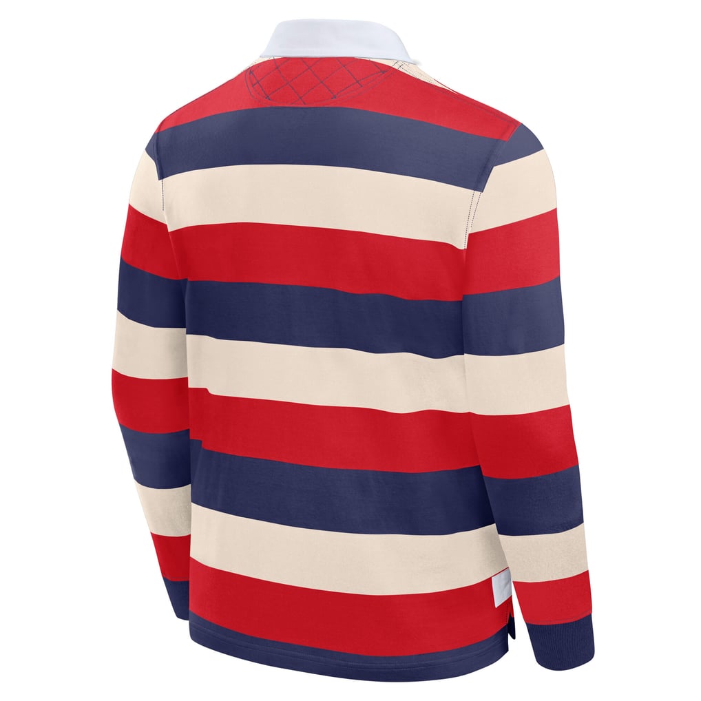 England Rugby Heritage Yarn Dye Stripe Rugby Shirt